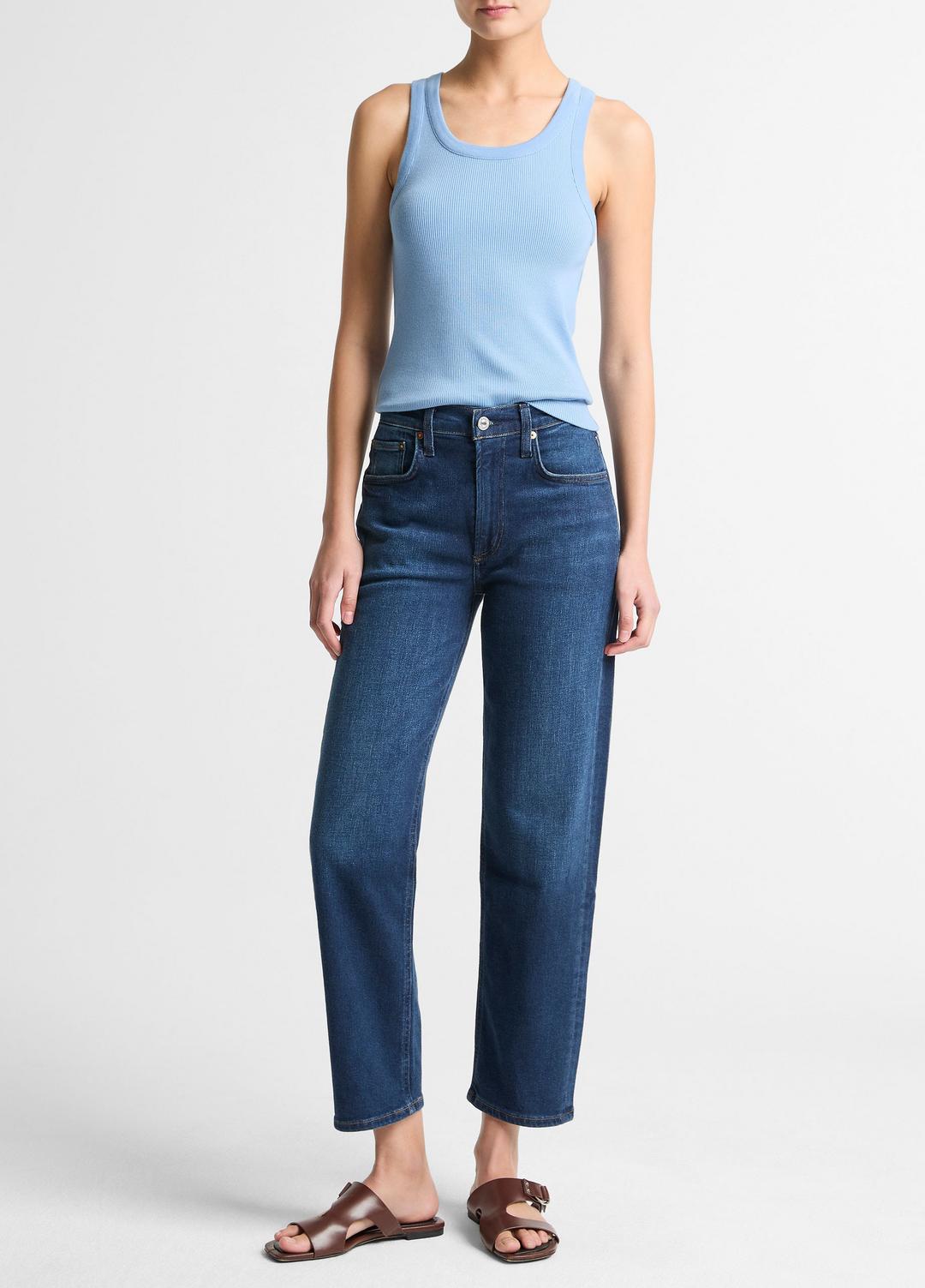 VINCE Ribbed Scoop-Neck Tank in Tank Tops