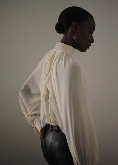 VINCE Leather Straight-Leg Trouser in Trousers