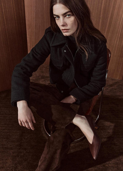 VINCE Suede Mid-Rise Trouser in Trousers
