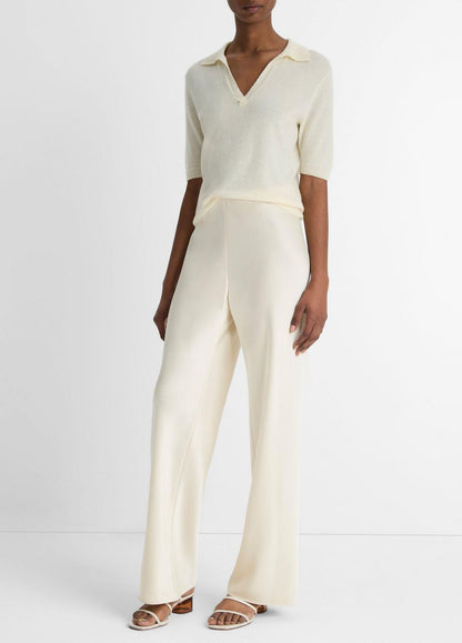 VINCE Colette High-Rise Fluid Satin Bias Pant in Pants