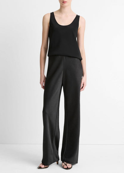 VINCE Colette High-Rise Fluid Satin Bias Pant in Trousers