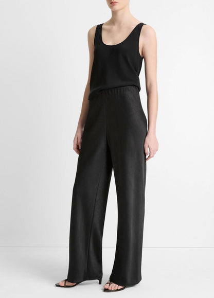 VINCE Colette High-Rise Fluid Satin Bias Pant in Trousers