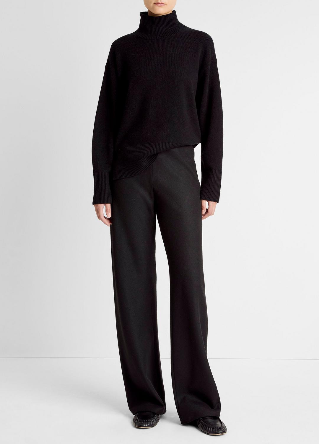 VINCE Italian Wool-Blend High-Waist Bias Pant in Trousers