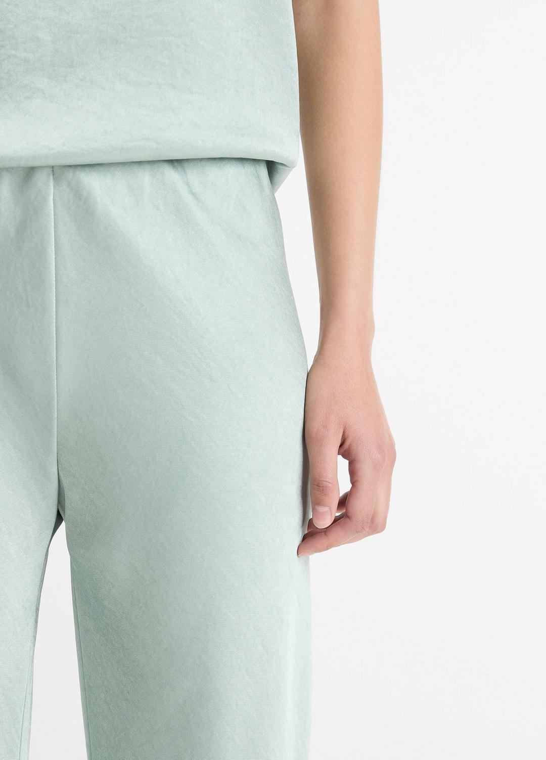 VINCE Colette High-Rise Fluid Satin Bias Pant in Trousers