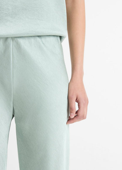 VINCE Colette High-Rise Fluid Satin Bias Pant in Trousers
