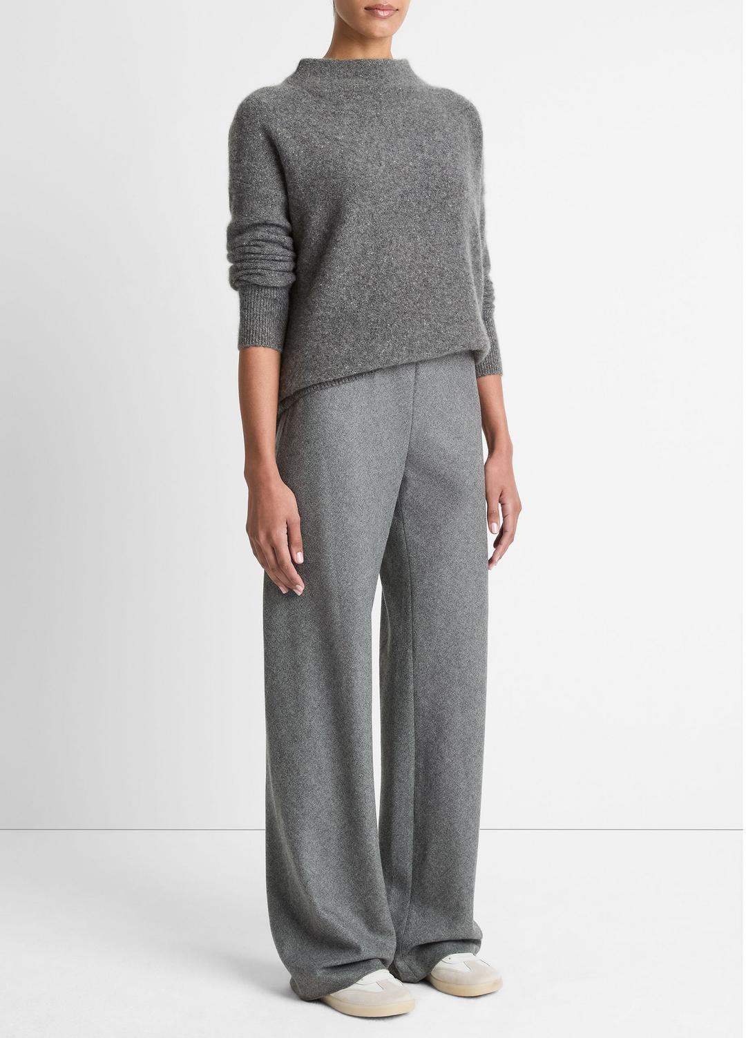 VINCE Italian Wool-Blend High-Waist Bias Pant in Trousers