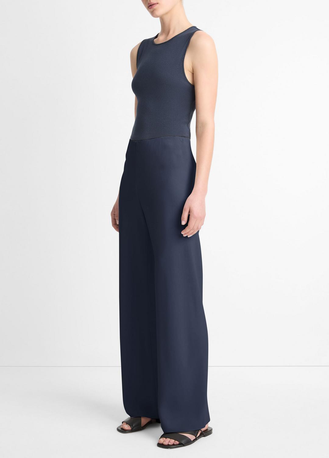 VINCE Colette High-Rise Crepe Bias Pant in Trousers