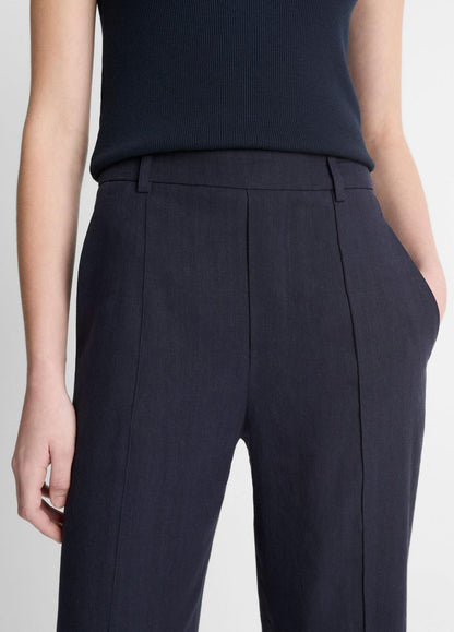VINCE Grace Mid-Rise Linen-Blend Pull-On Pant in Trousers