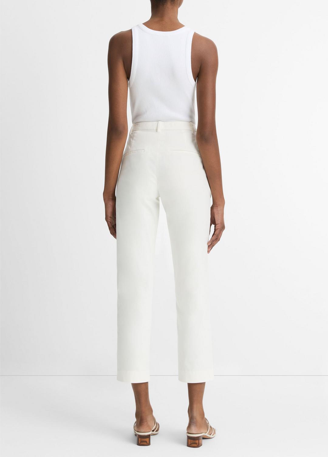 VINCE Avery Mid-Rise Italian Stretch-Cotton Chino Pant in Trousers