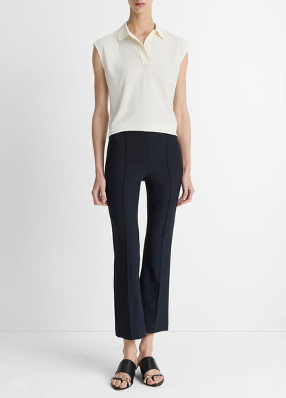 VINCE Niki Mid-Rise Pintuck Crop Flare Pant in Pants