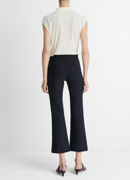 VINCE Niki Mid-Rise Pintuck Crop Flare Pant in Pants