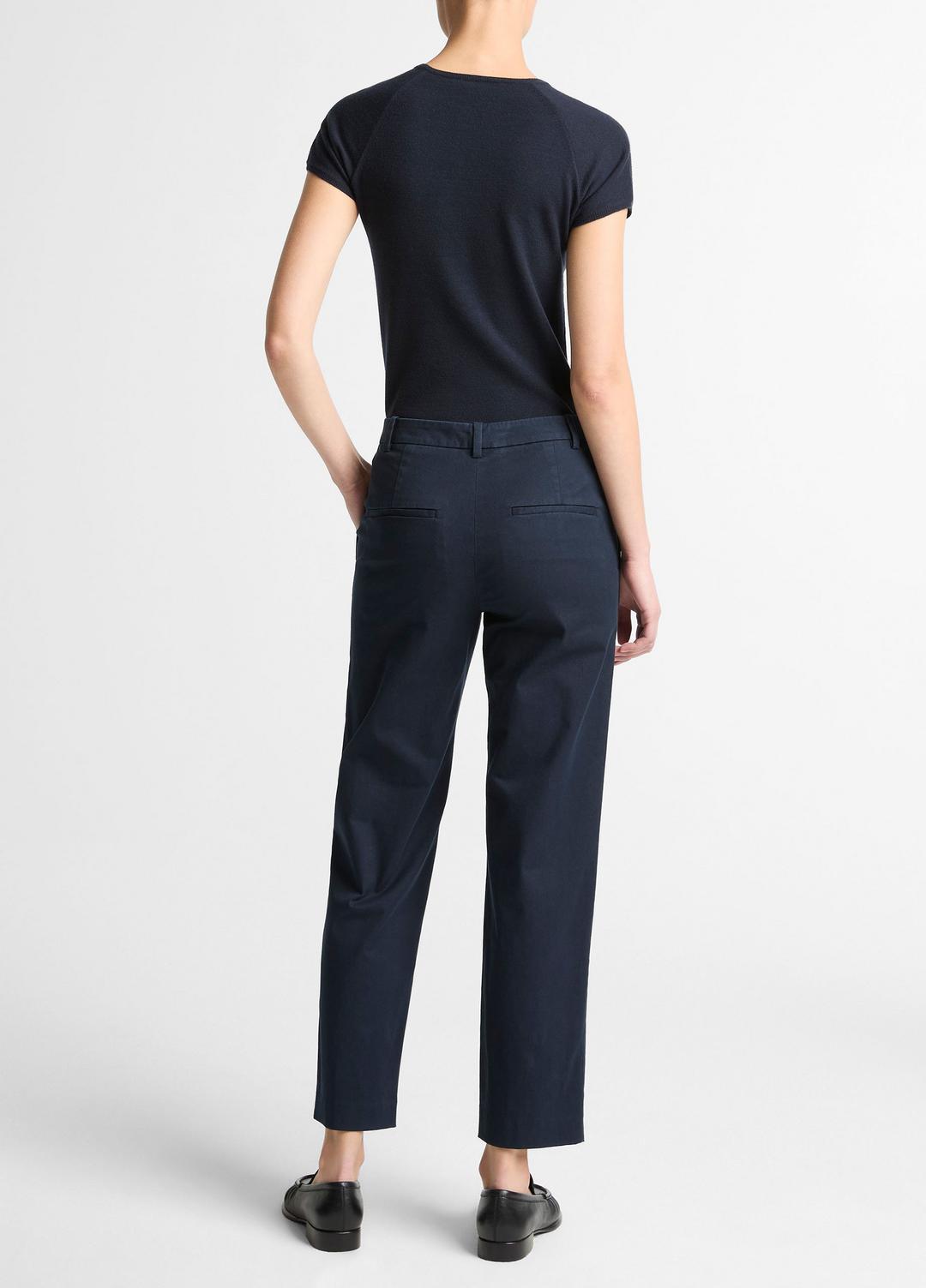 VINCE Avery Mid-Rise Italian Stretch-Cotton Chino Pant in Trousers