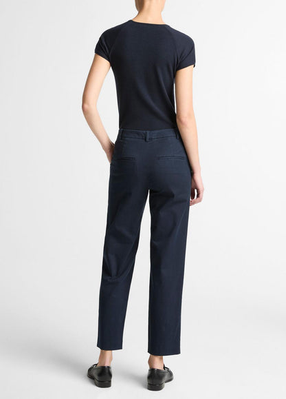 VINCE Avery Mid-Rise Italian Stretch-Cotton Chino Pant in Trousers