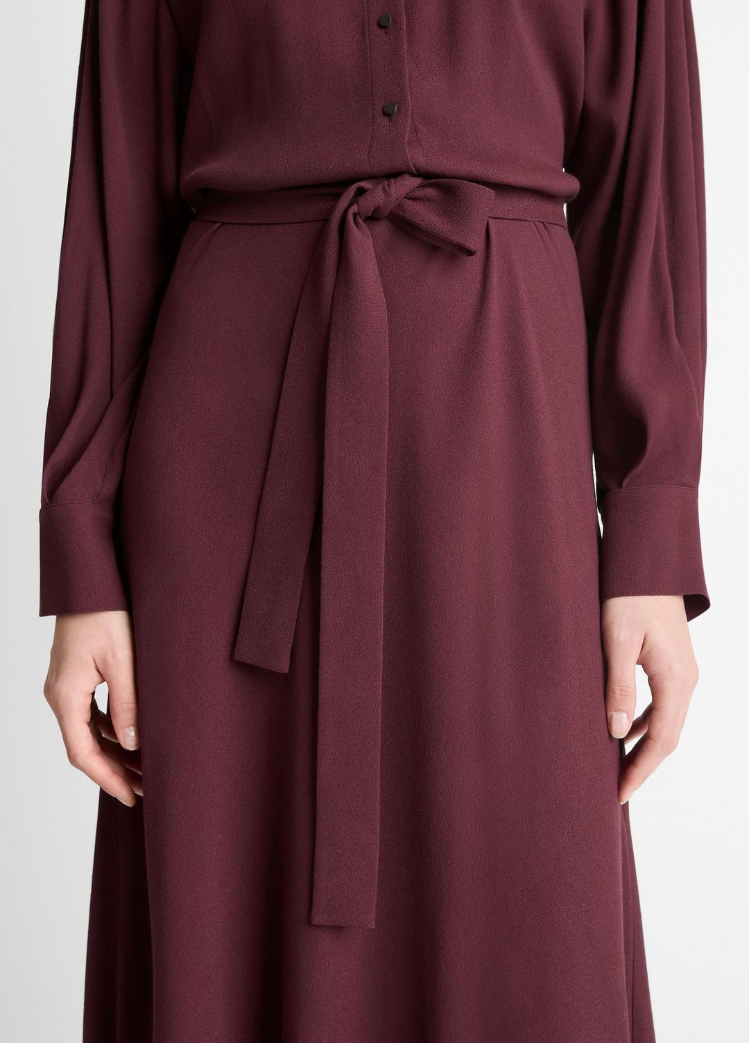 VINCE Crepe Collar-Stand Shirt Dress in Dresses