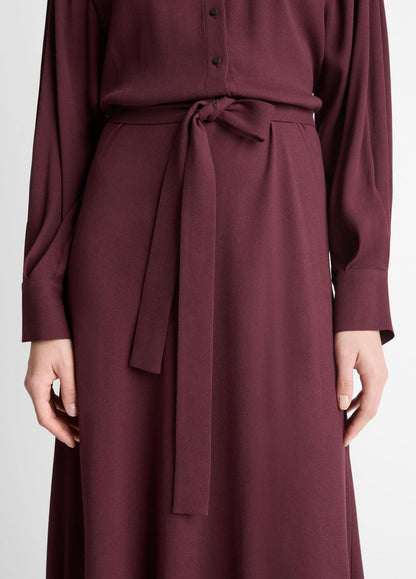 VINCE Crepe Collar-Stand Shirt Dress in Dresses