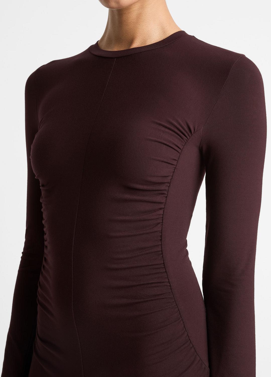 VINCE Ruched-Seam Long-Sleeve Dress in Dresses