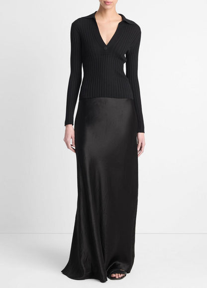 VINCE Satin Maxi Skirt in Skirts