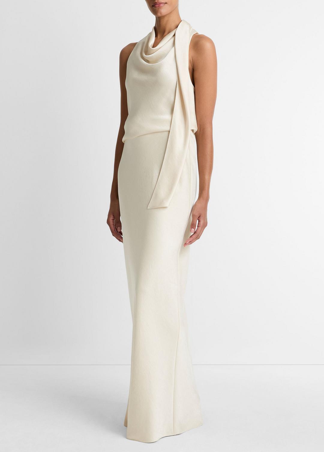 VINCE Satin Bias Column Skirt in Skirts