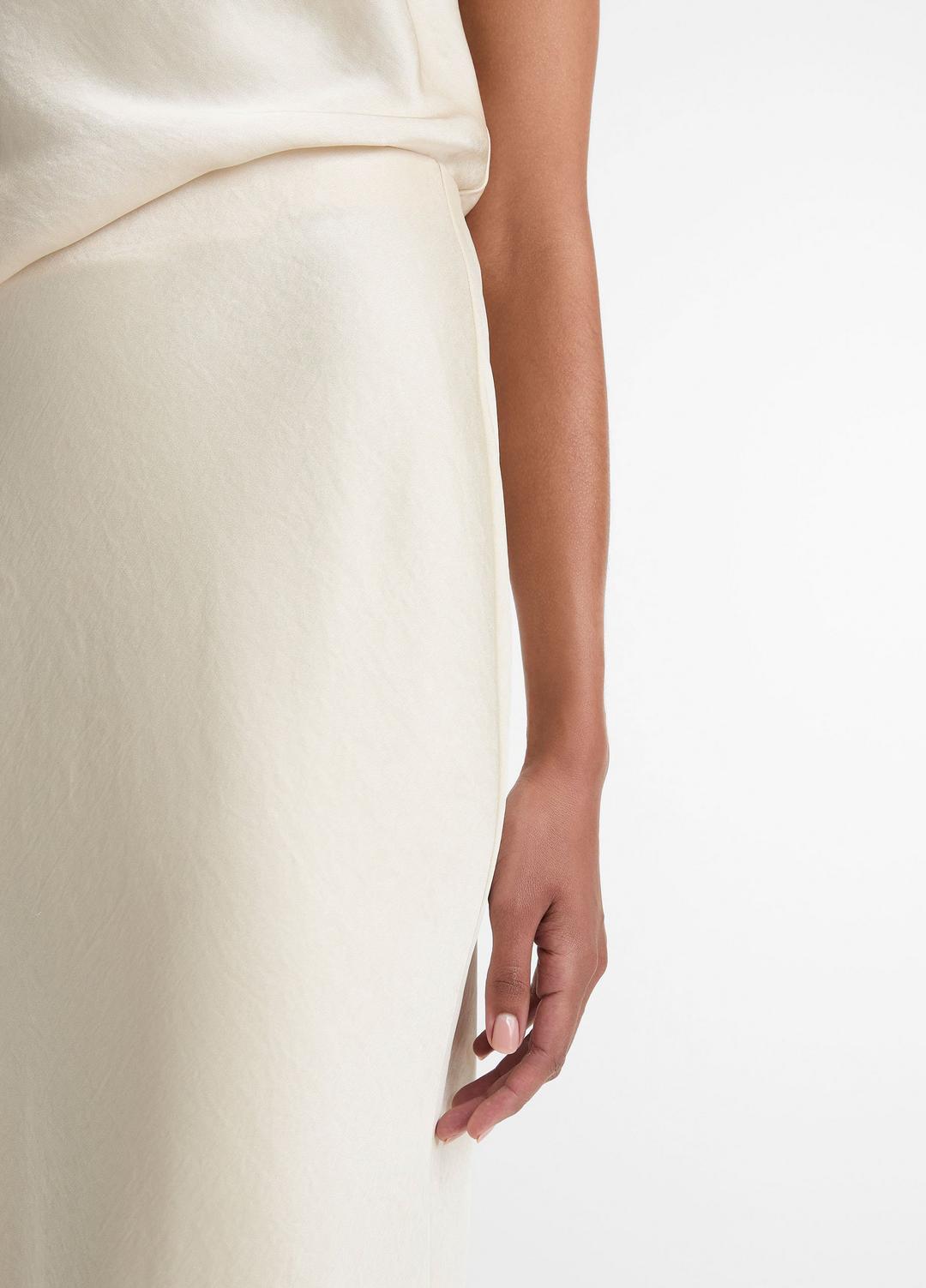 VINCE Satin Bias Column Skirt in Skirts