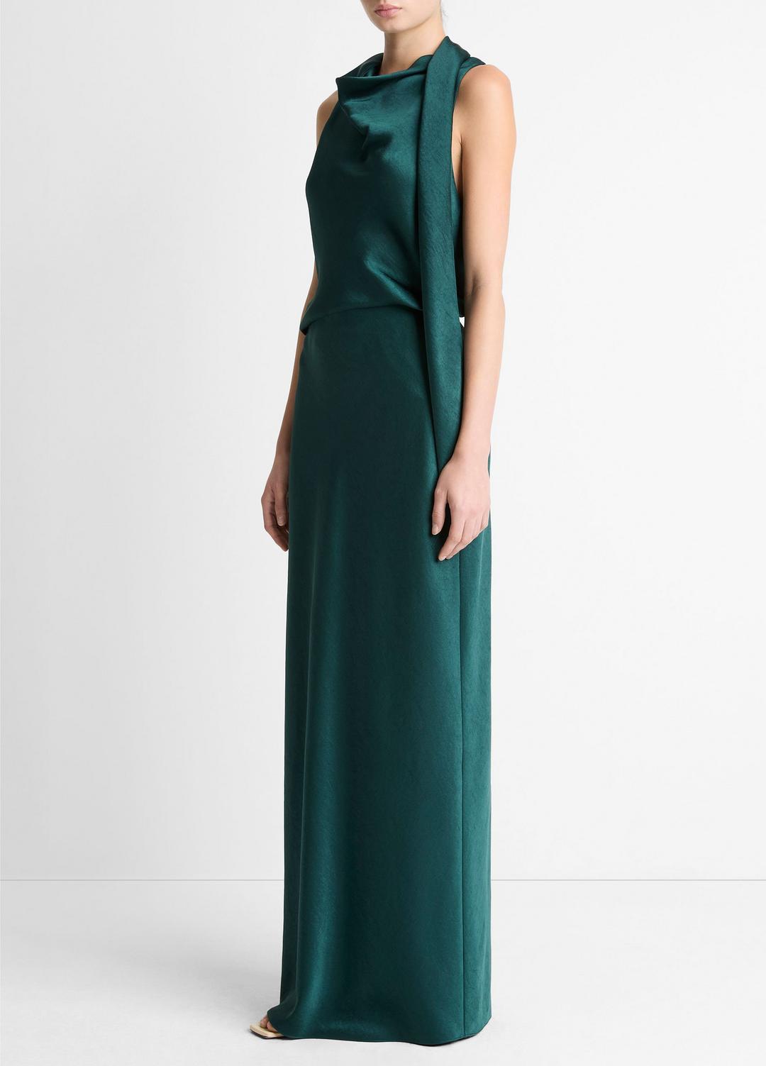 VINCE Satin Bias Column Skirt in Skirts