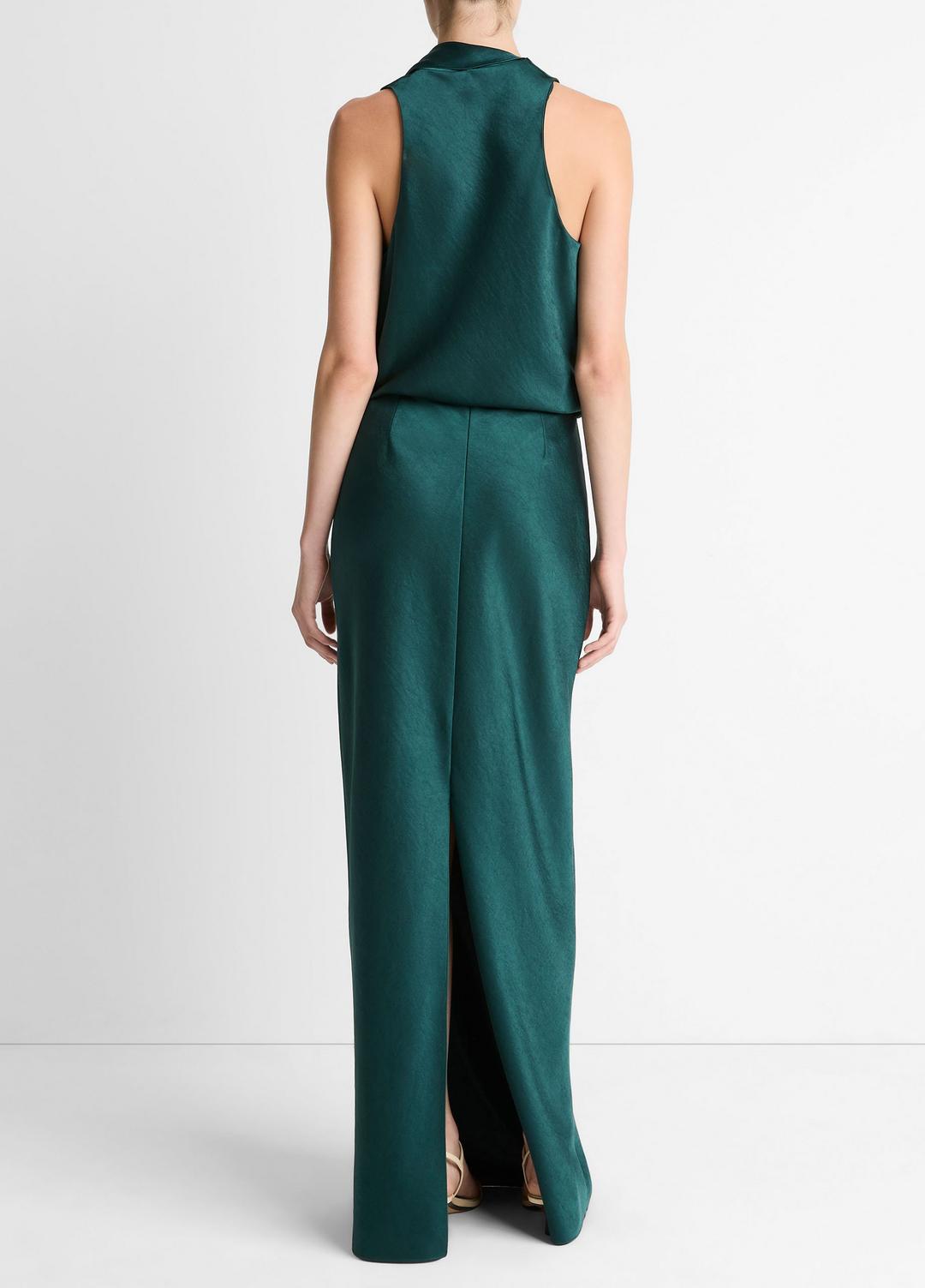 VINCE Satin Bias Column Skirt in Skirts