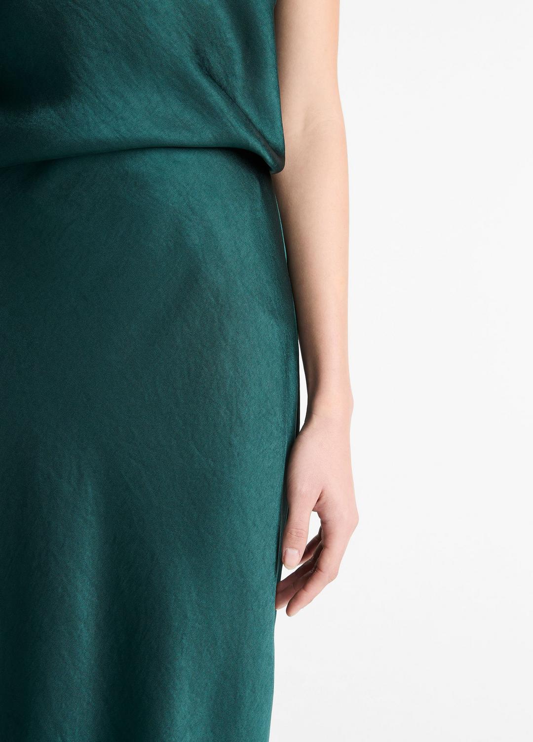 VINCE Satin Bias Column Skirt in Skirts