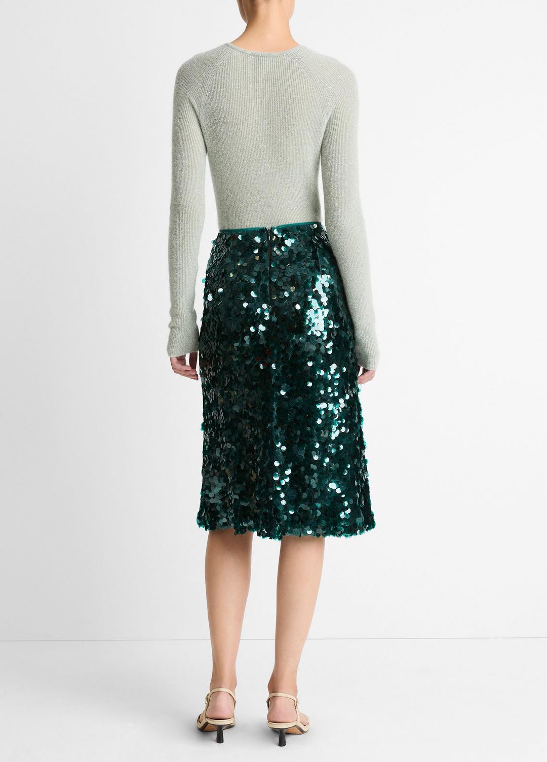 VINCE Paillette Bias Skirt in Skirts