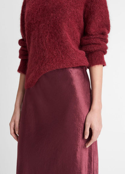 VINCE Satin Side-Slit Slip Skirt in Skirts