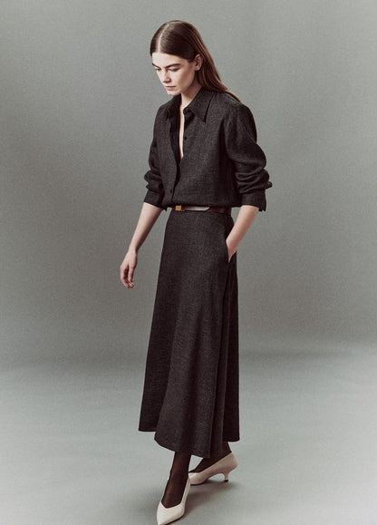 VINCE Italian Jaspe Full Skirt in Skirts