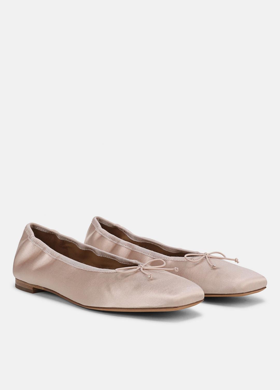 VINCE Darla Satin Ballet Flat in Loafers & Flats