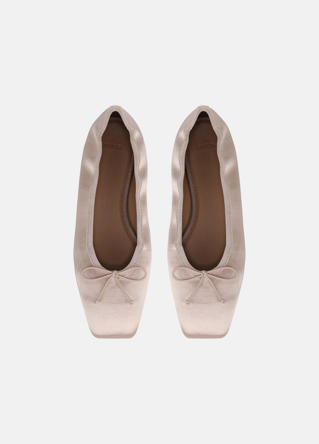 VINCE Darla Satin Ballet Flat in Loafers & Flats