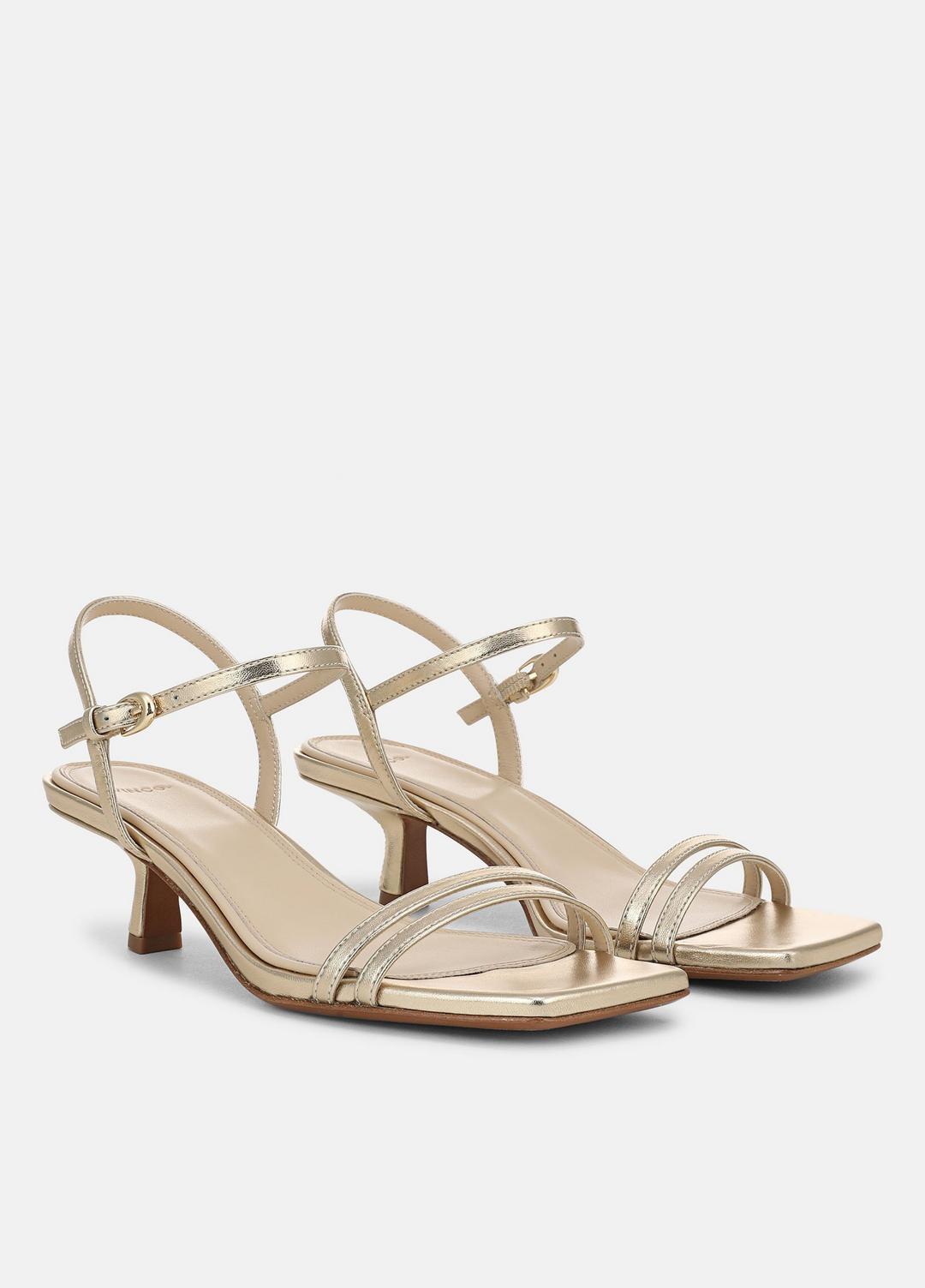 VINCE Tilda Metallic Leather Heeled Sandal in Heels
