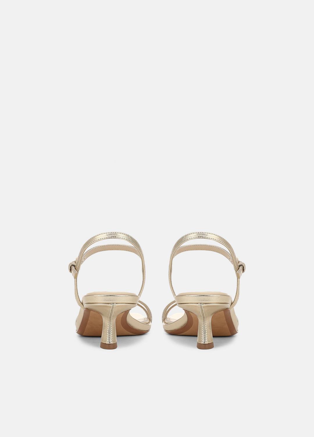 VINCE Tilda Metallic Leather Heeled Sandal in Heels