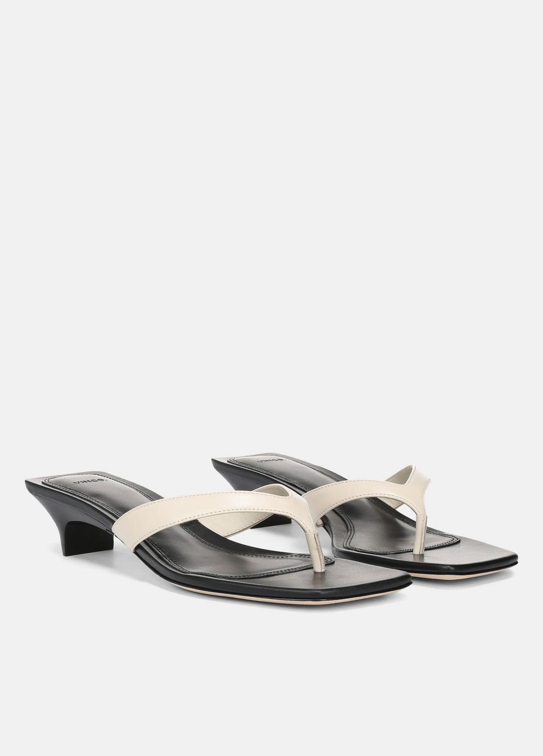 VINCE San Juan Leather Heeled Thong Sandal in Heels