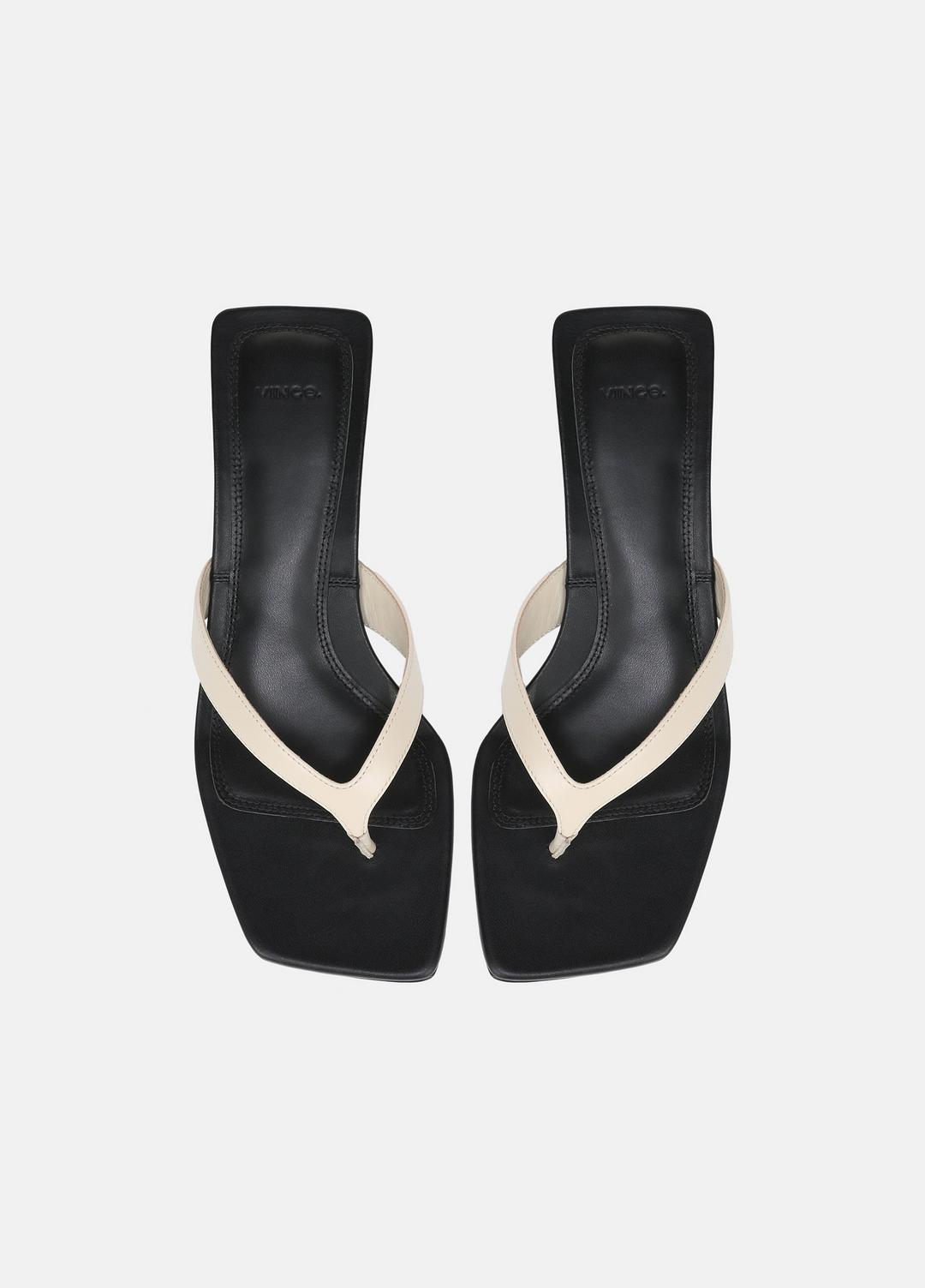 VINCE San Juan Leather Heeled Thong Sandal in Heels
