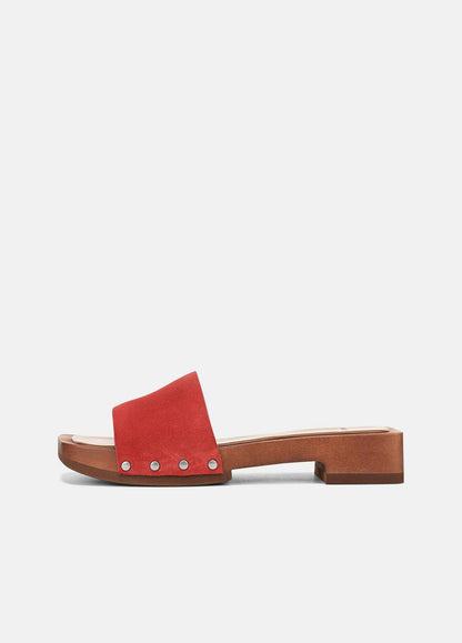 VINCE Barbara Leather Slide Sandal in Sandals
