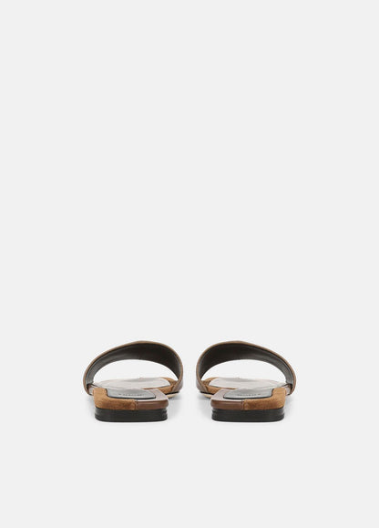 VINCE Valeria Leather & Suede Slide Sandal in Sandals