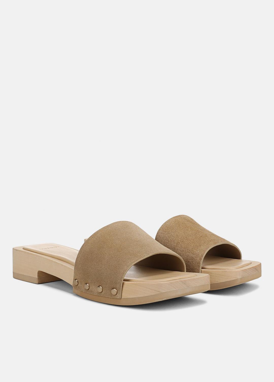 VINCE Barbara Suede Slide Sandal in Sandals