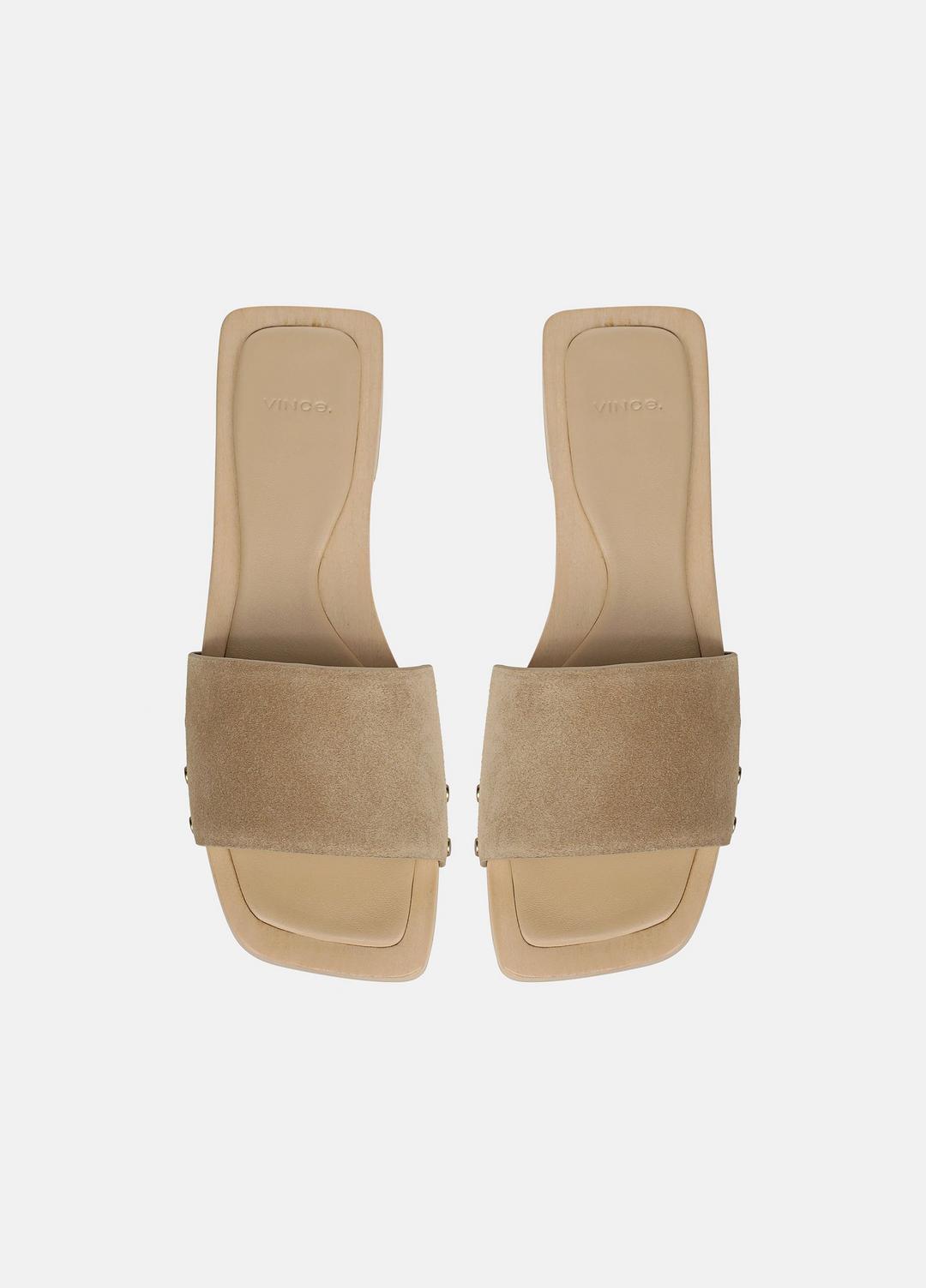 VINCE Barbara Suede Slide Sandal in Sandals