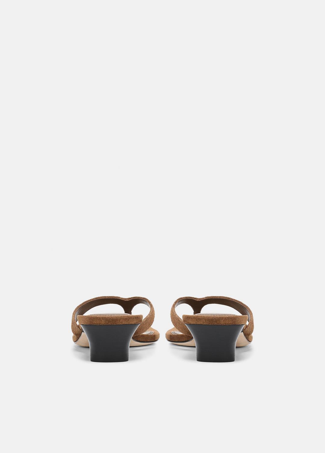 VINCE San Juan Suede Heeled Thong Sandal in Sandals