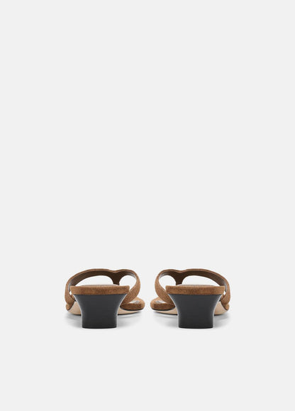 VINCE San Juan Suede Heeled Thong Sandal in Sandals