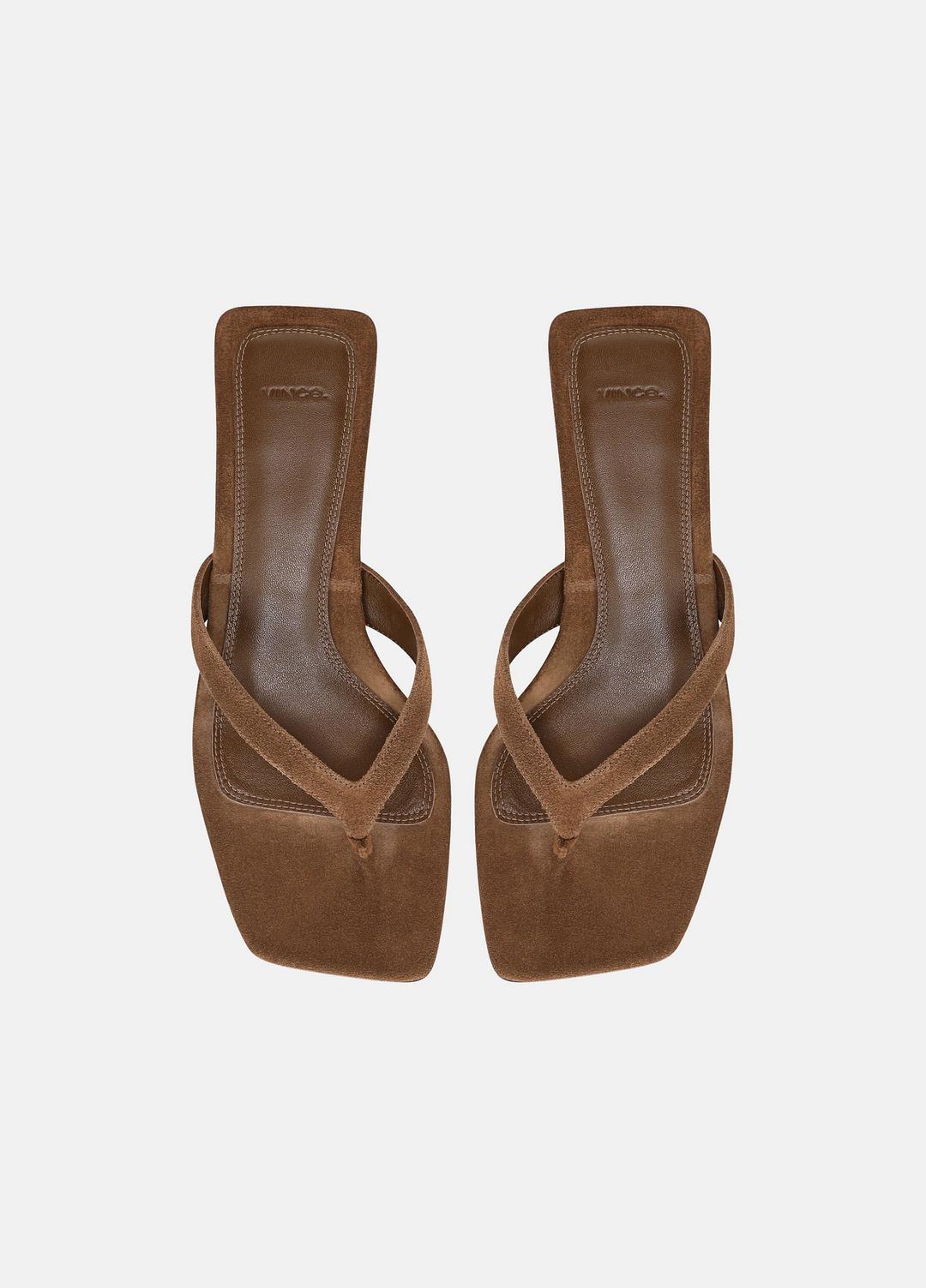 VINCE San Juan Suede Heeled Thong Sandal in Sandals