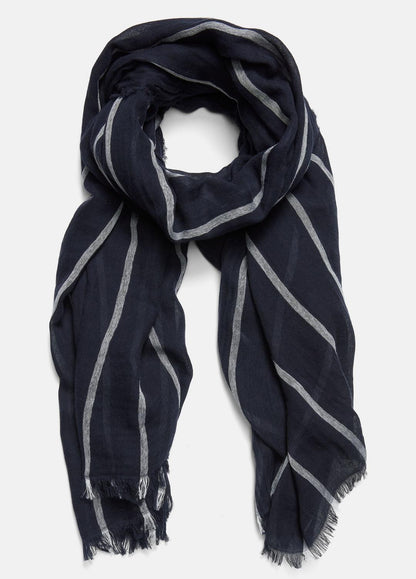 VINCE Cotton Gauze Awning Stripe Scarf in Scarves & Hats