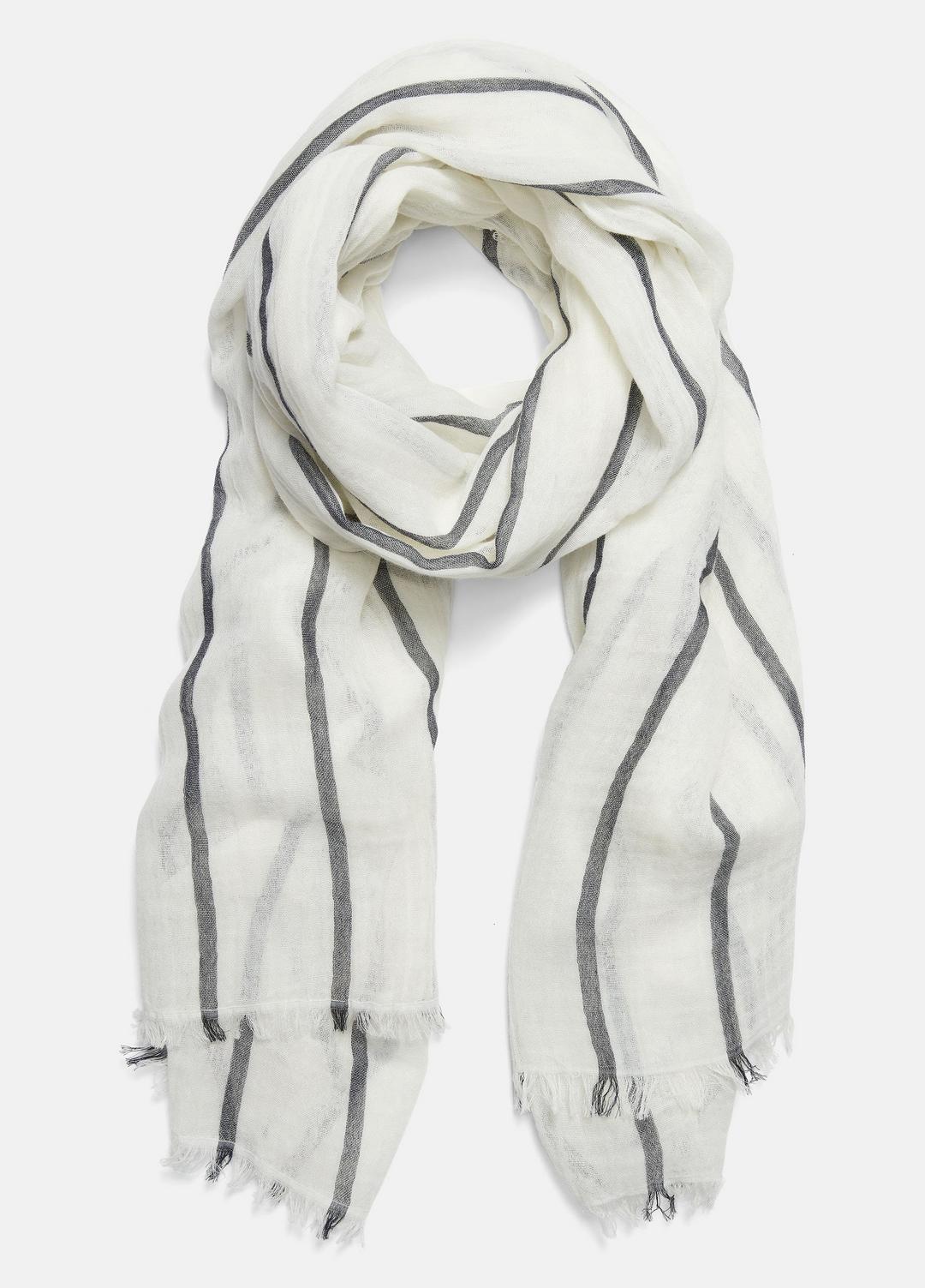 VINCE Cotton Gauze Awning Stripe Scarf in Scarves & Hats