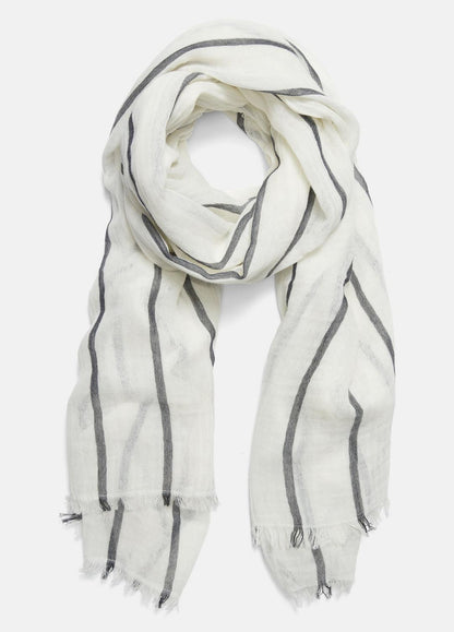 VINCE Cotton Gauze Awning Stripe Scarf in Scarves & Hats