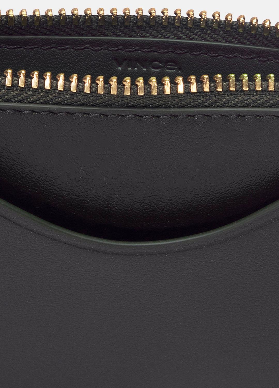 VINCE Leather Zip-Top Card Case in Handbags
