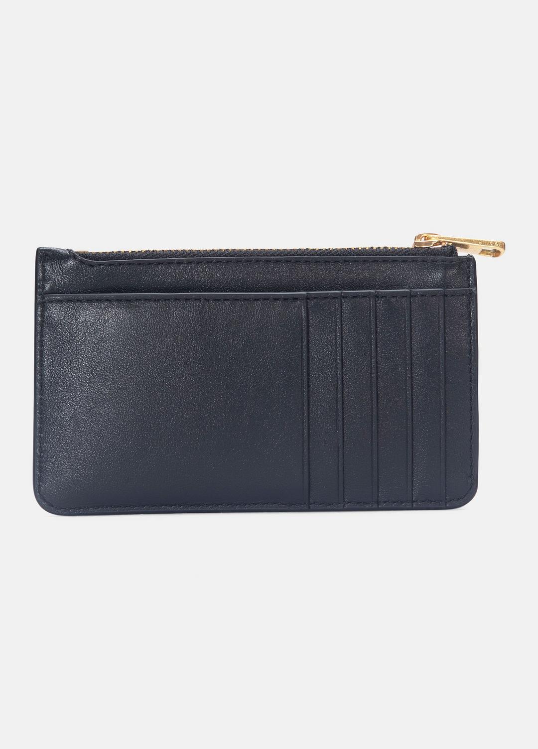 VINCE Leather Zip-Top Card Case in Handbags