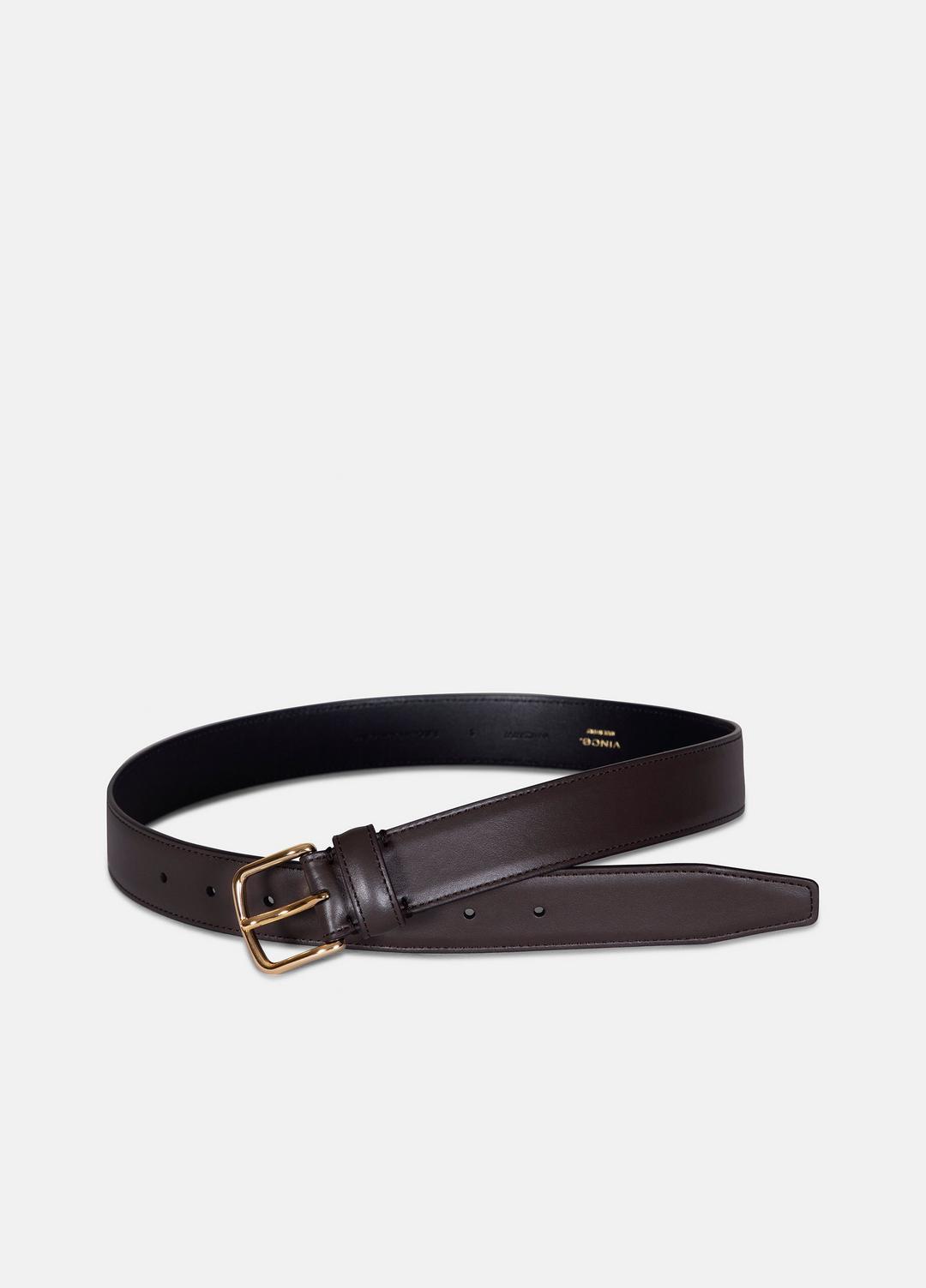 VINCE Women’s 32mm Stitched Leather Belt in Belts