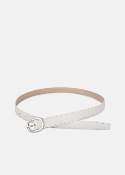 VINCE Women’s 20mm Stitched Lizard-Embossed Leather Belt in Belts