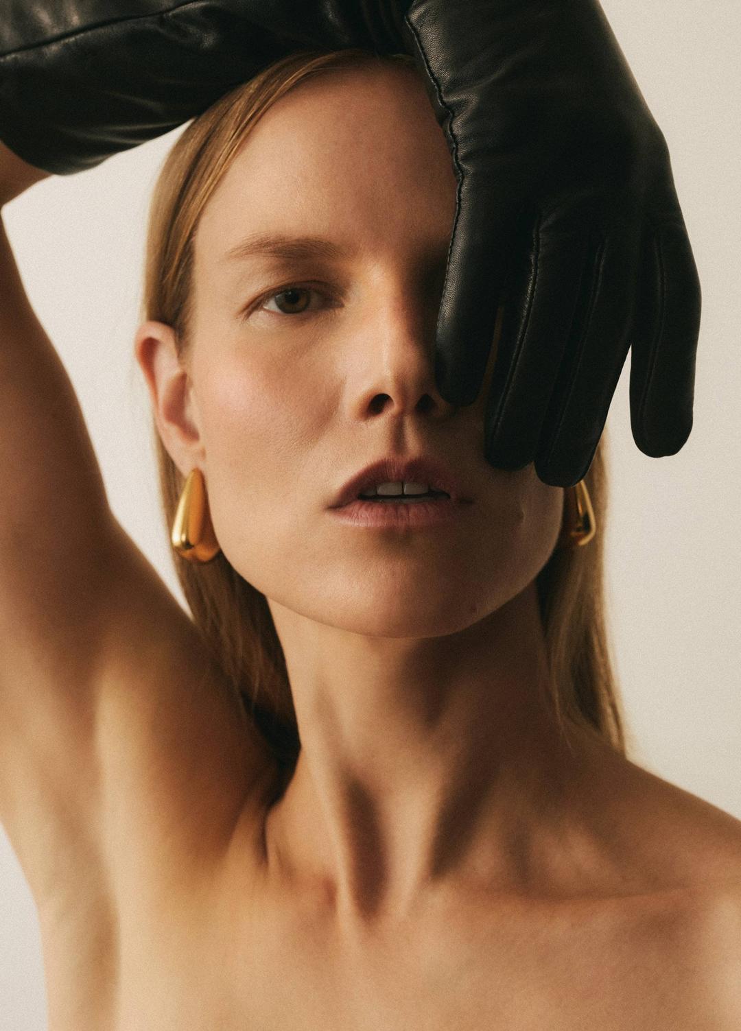 VINCE Cashmere-Lined Medium Leather Glove in Gloves